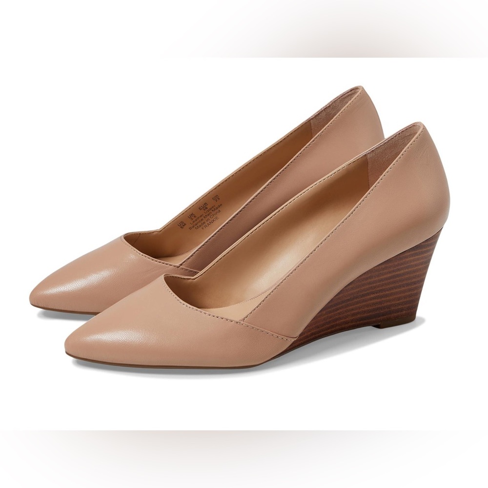 Franco Sarto Frankie Womens Wedge Beige Leather size 6.5